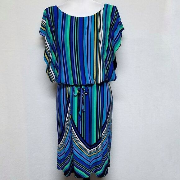 VINTAGE 90s Olivia Matthews Psychedelic Dress - Picture 6 of 16